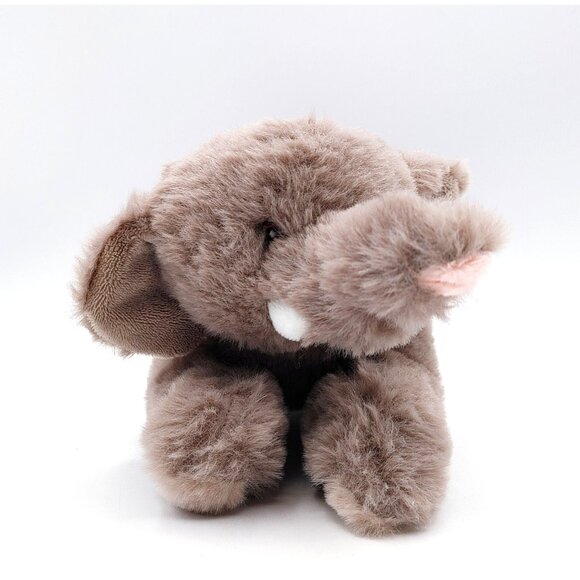 Wild Republic Gray Elephant Plush Laying Down 7" Stuffed Animal Soft Toy - Picture 2 of 4